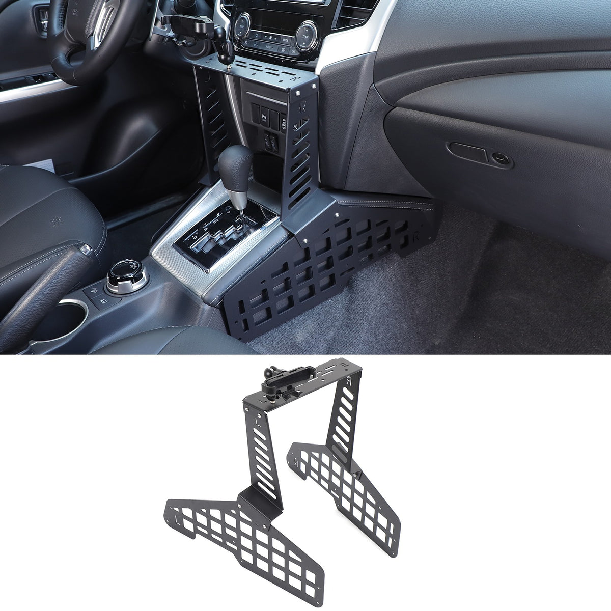 Center Console Molle Panel Digital Device Mount For Mitsubishi L200 Triton 19-23 11