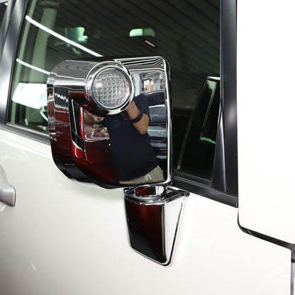 Silver Exterior Rearview mirror base cover trim For Toyota FJ Cruiser 2007-2021 4