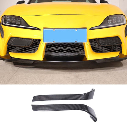 Real Carbon Fiber Front Bumper Side Grill Trim Cover For GR Supra A90 2019-2024 2