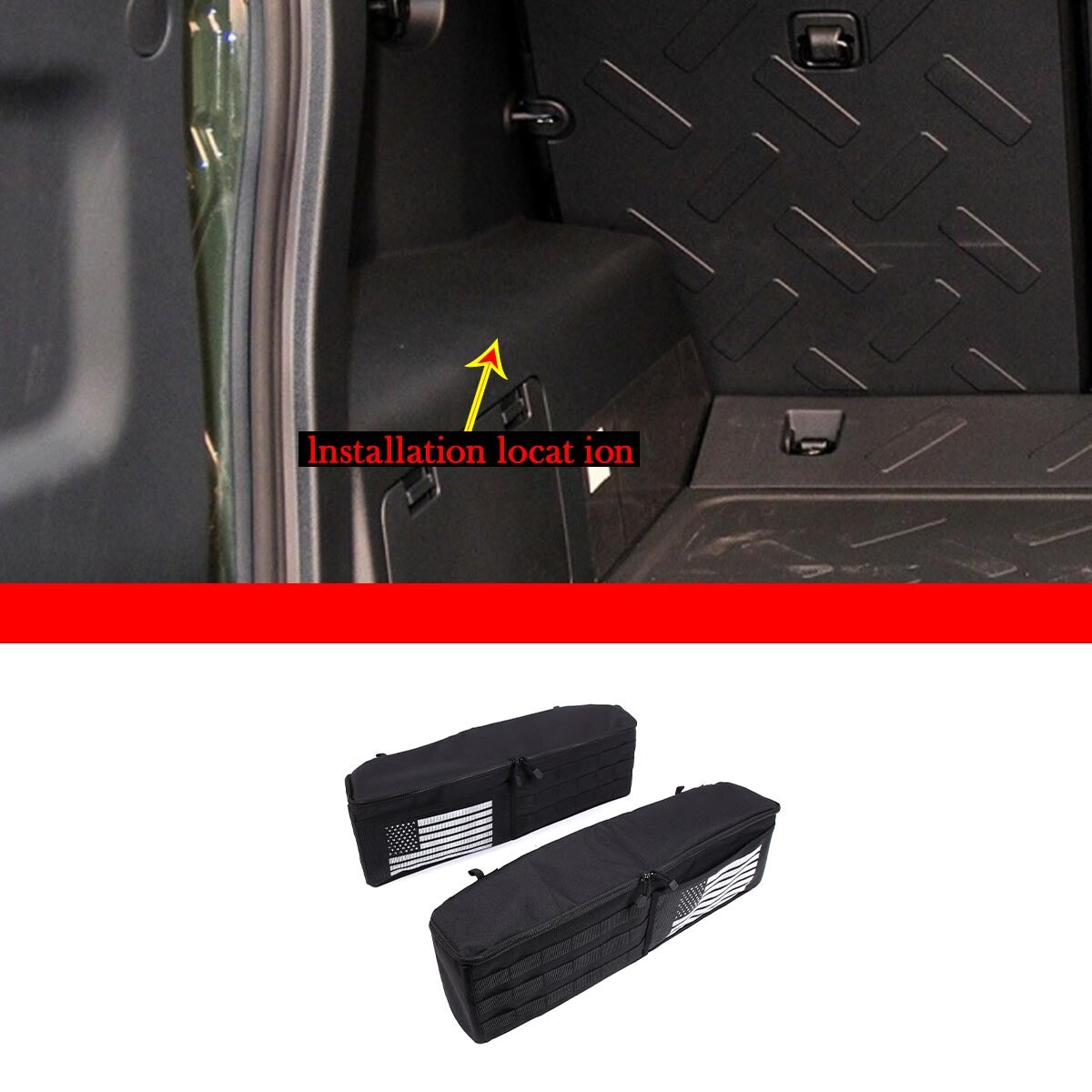Rear Cargo Trunk Organizer Left Side Storage Bag For Toyota FJ Cruiser 2007-21 1