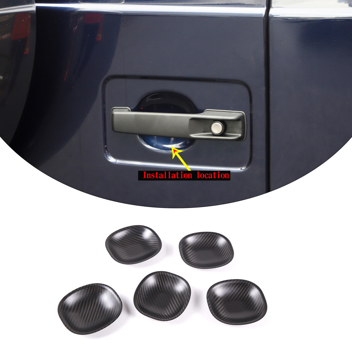 Exterior carbon fiber Door Handle Bowl Cover Trim For Benz G Class 19-20 2