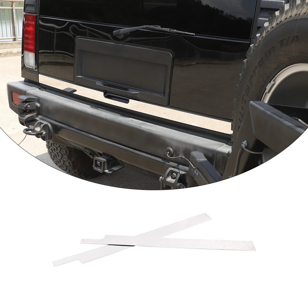 Stainless Steel Tailgate Accent Trim 1 Pc Set For Hummer H2 2003-2009 US 6