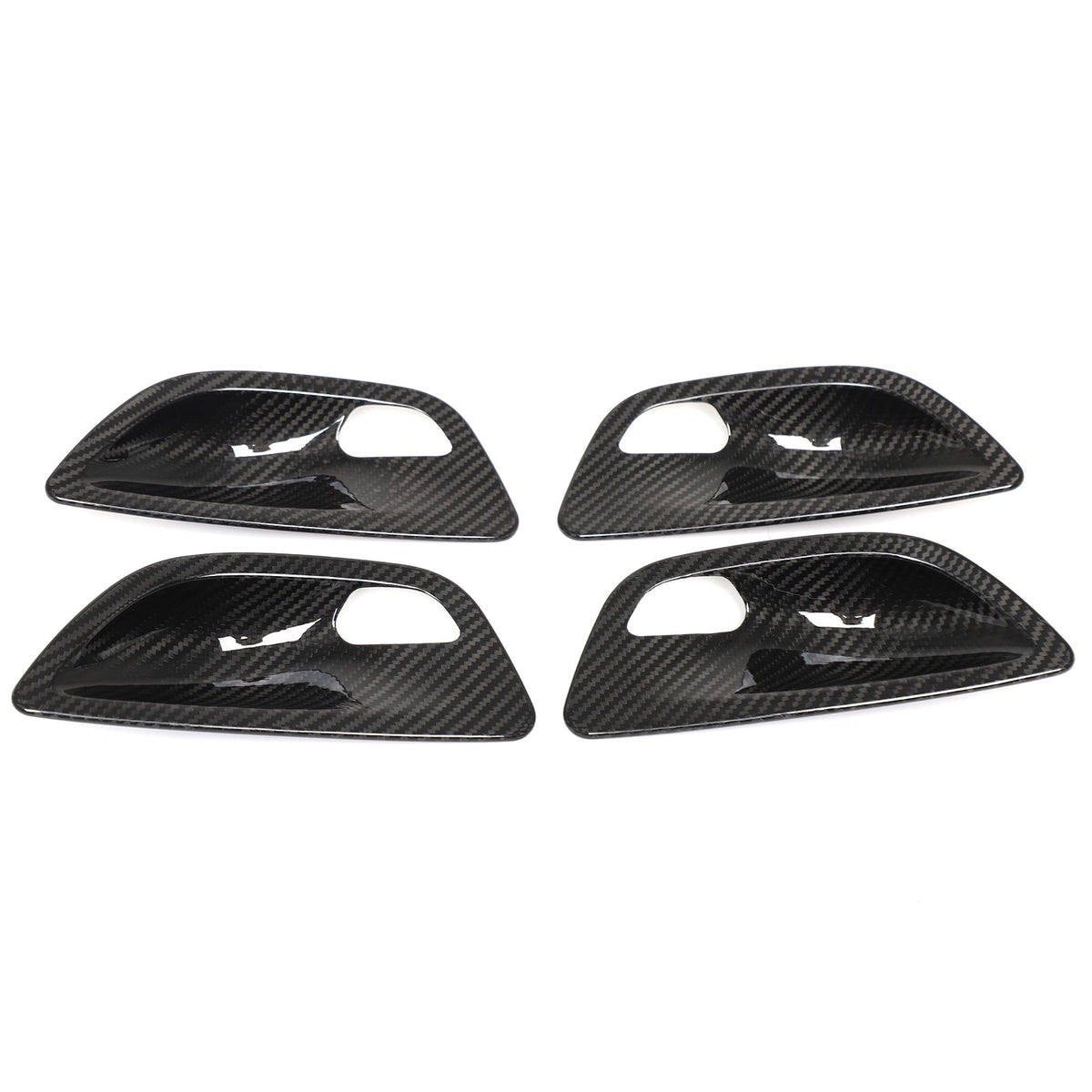 Real Carbon Fiber Inner Door Bowl Cover Trim For BMW 5 Series F10 2011-2017 7