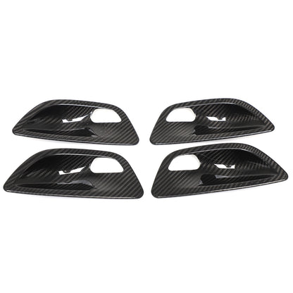 Real Carbon Fiber Inner Door Bowl Cover Trim For BMW 5 Series F10 2011-2017 7