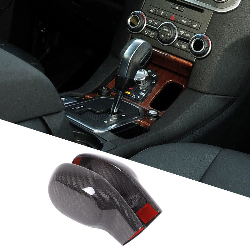 Real Carbon Fiber Gear Shift Knob Trim Cover For LR Discovery 3 4 L319 2004-2012 18