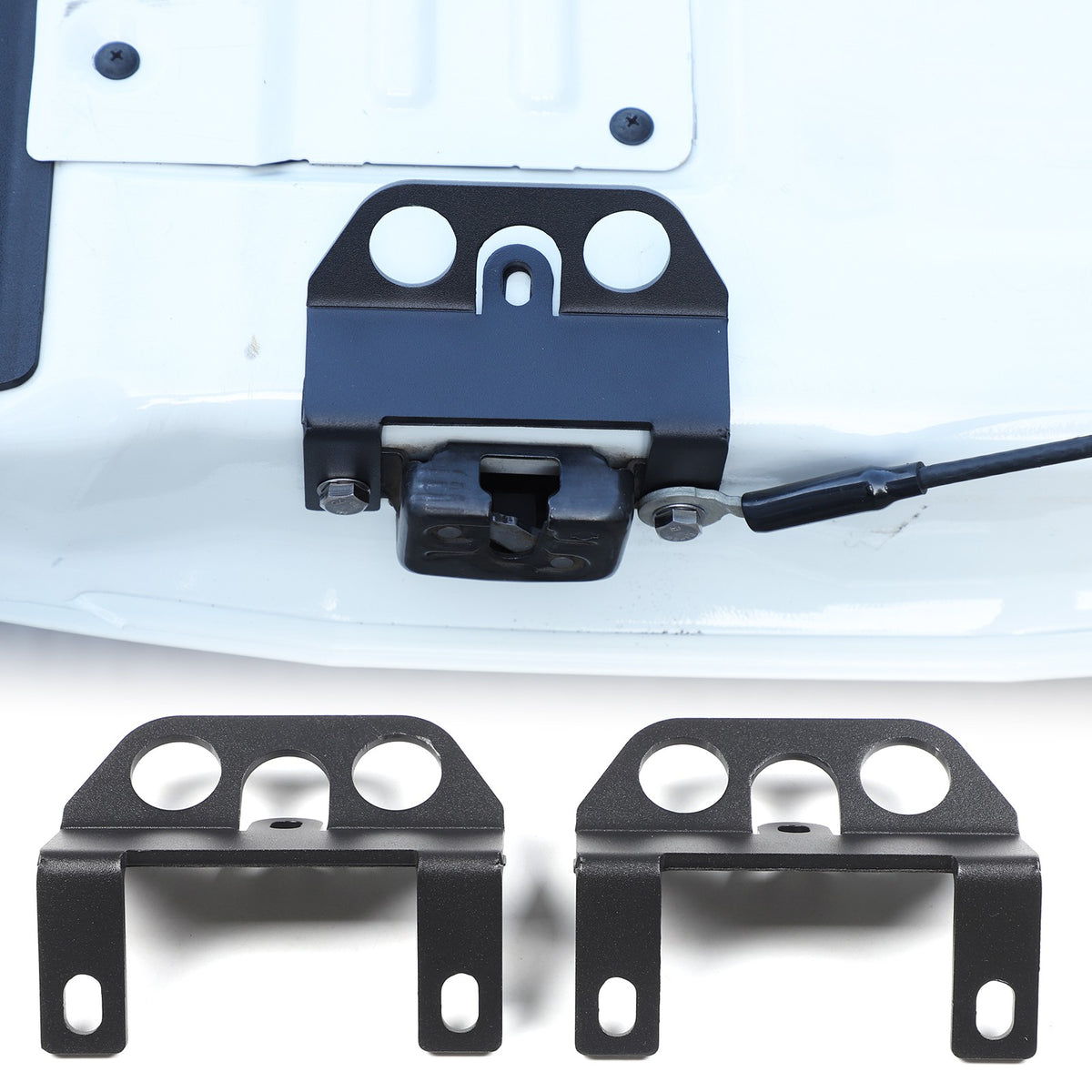 Black Carbon Steel Tailgate Anchor Trim For Nissan Frontier D41 2022+ 2