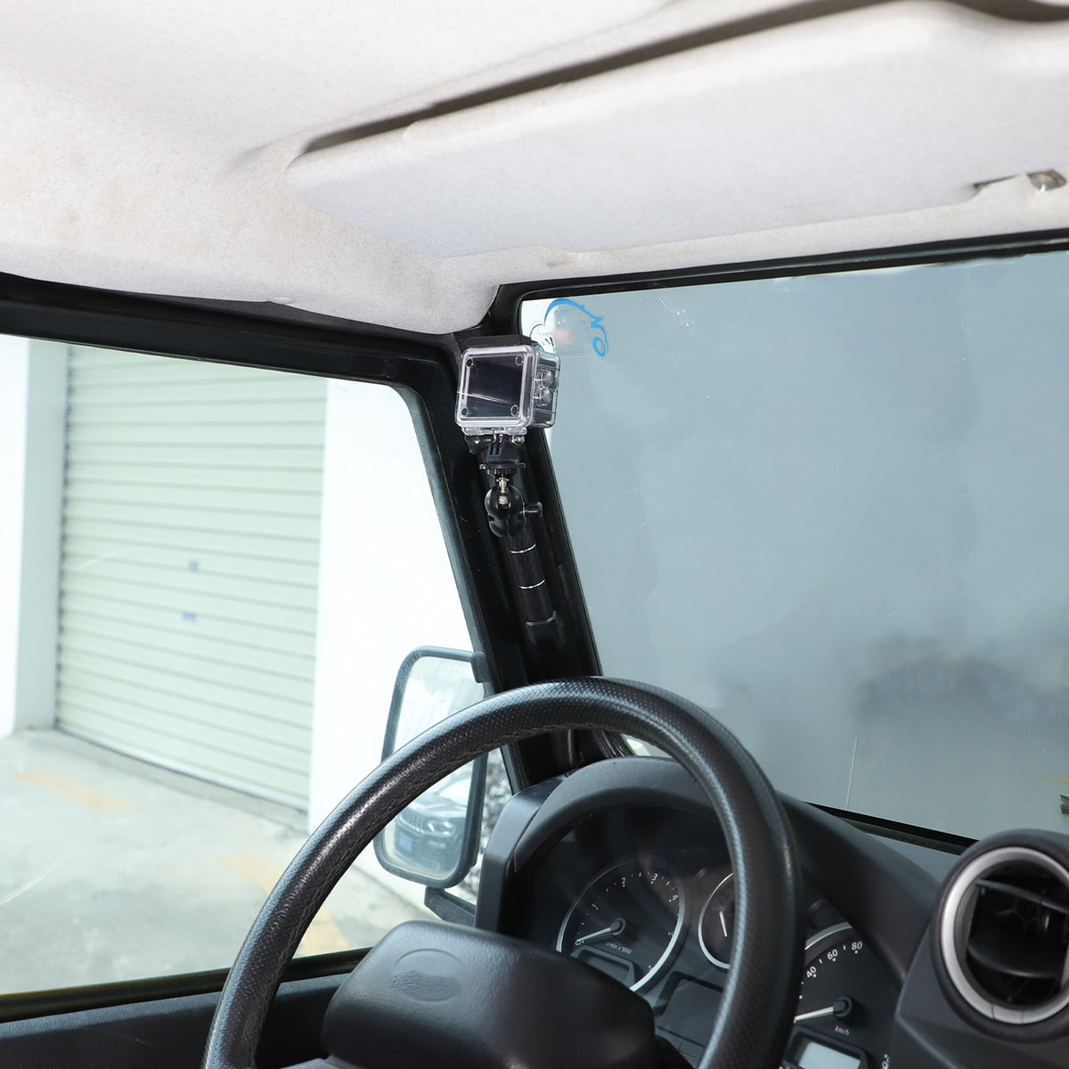 Black Aluminum A-Pillar Handle Cam Mount For Land Rover Defender L316 2004-2018 11