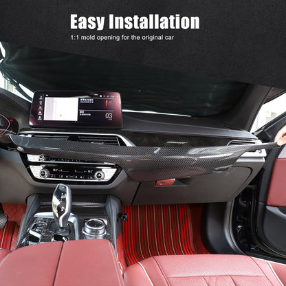Real Dry Carbon Fiber Dashboard Trim For BMW 5 Series G30/G38 6 GT G32 2017-23 6