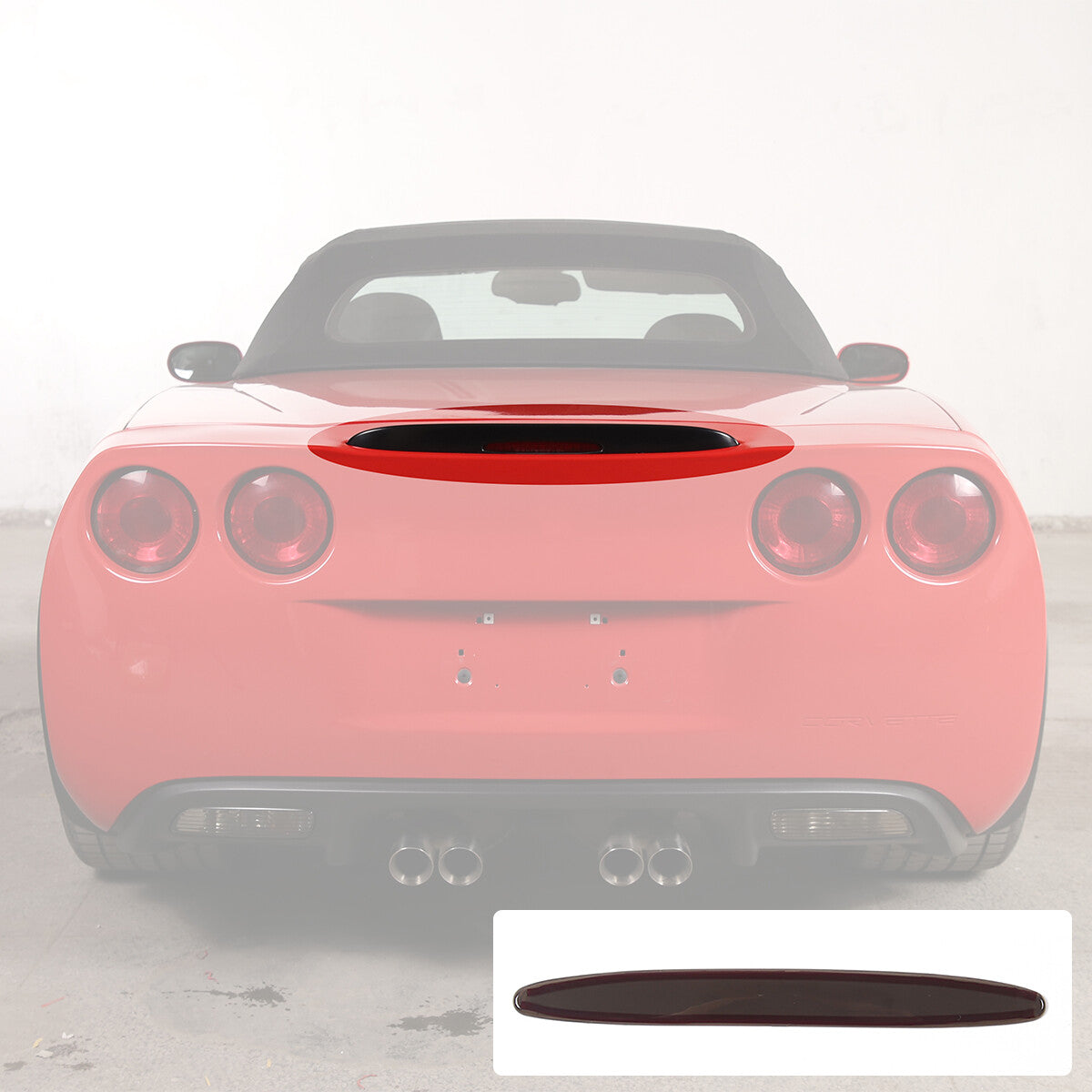 13pcs Full Smoked Black Front Headlight & Rear Tail Light Trim For Corvette C6 8