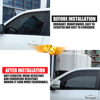 Rear Door Window Louver Air Vent Screen Panel Trim For Toyota Land Cruiser Prado 4