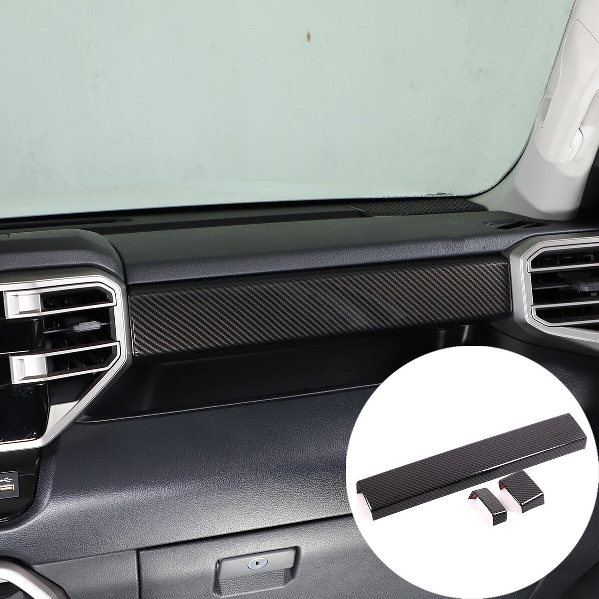 ABS Carbon Fiber Interior Set Cover Trim Kit For Toyota Tundra Sequoia SR 22+ - Styles 1-5 180