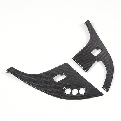 Real Dry Carbon Fiber Interior Door Lock Button Trim Cover For Corvette C6 05-13 15