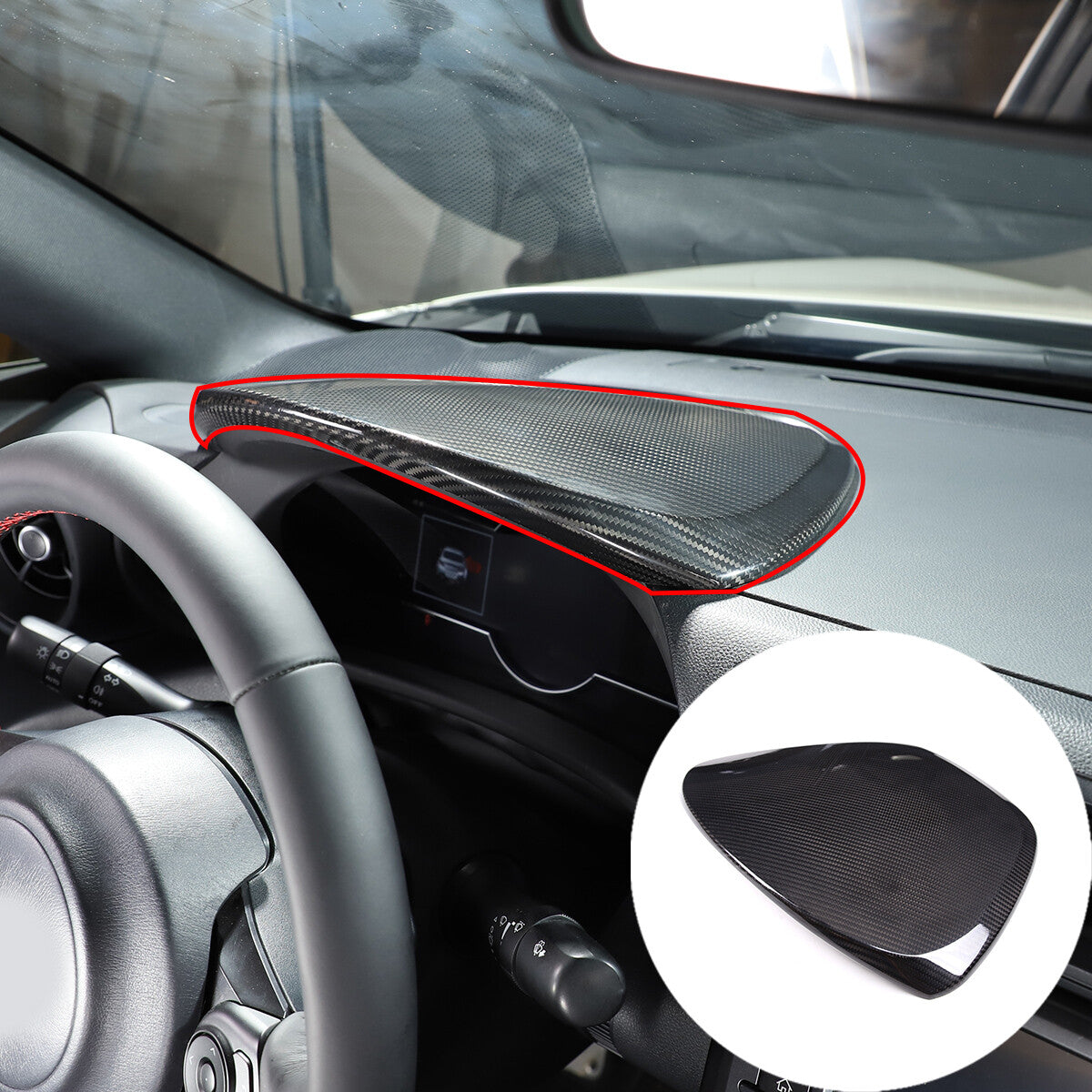 Real Carbon Fiber Interior Dashboard Cover Trim For Toyotaa Subaru BRZ 2022 1