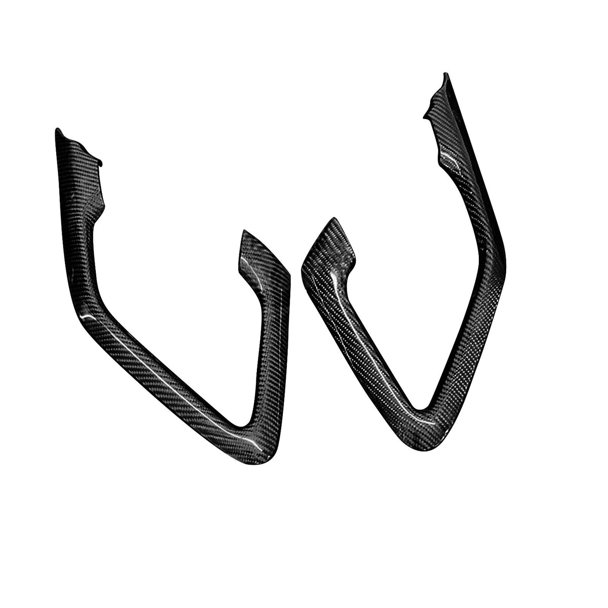 Real Carbon Fiber Interior Door Handle Frame Cover Trim For Nissan R35 GT-R GTR 12