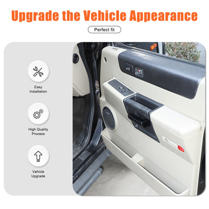 Glossy Piano Black ABS Interior Door Handle Trim For Hummer H2 2003-2007 US 13