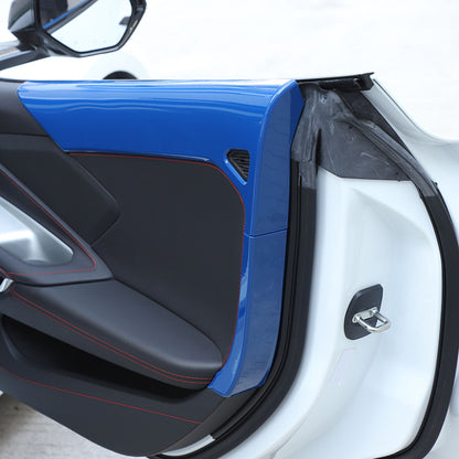 Blue ABS Inner Interior Door Panel Cover Trim For Corvette C8 Z51 Z06 2020-26 US 2