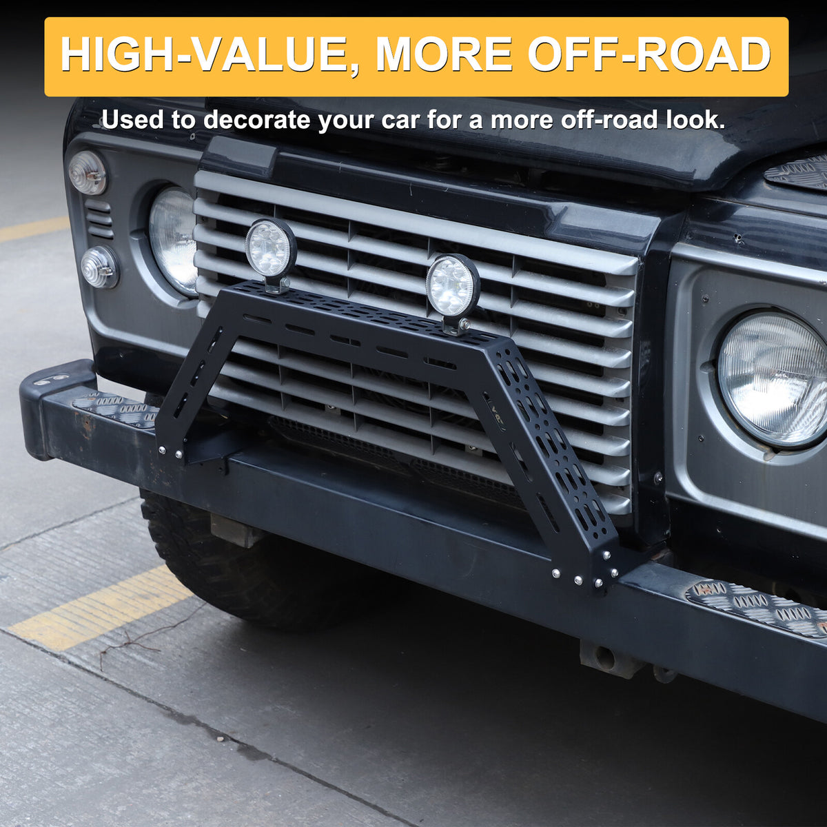 Black Bull Nudge Bar Bumper Guard A Bar For Land Rover Defender L316 2004-19 3