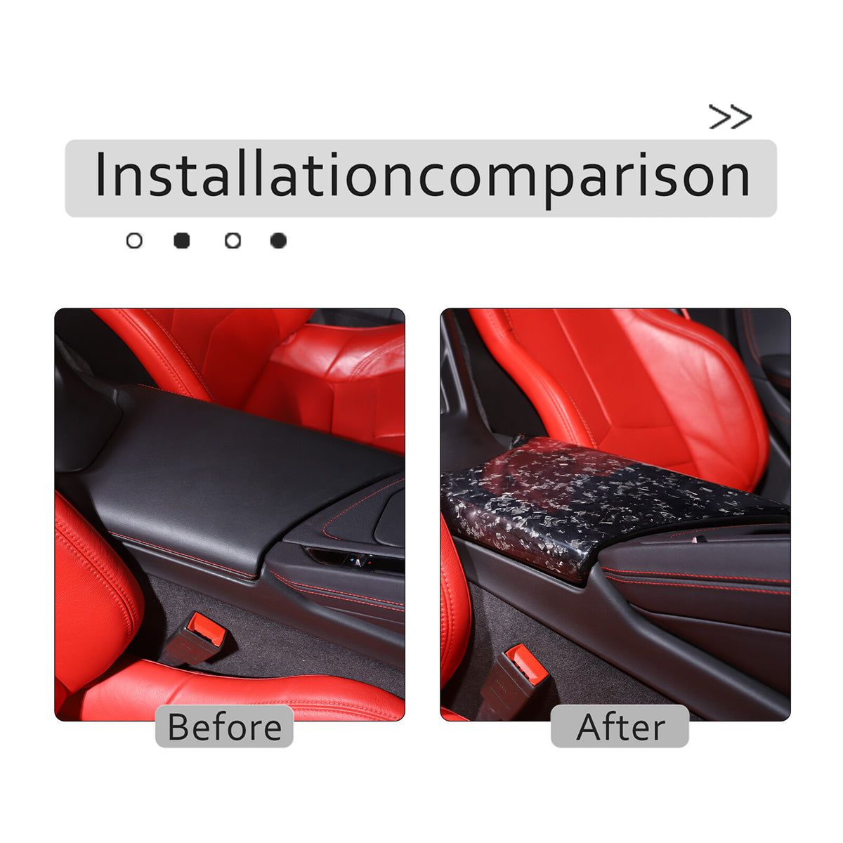 Forged Carbon Fiber Center Console Armrest Box Cover For Corvette C8 2020-26 14