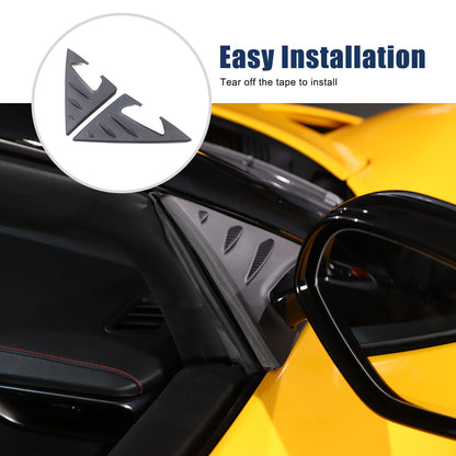 Matte Real Carbon fiber Window A Pillar Triangle Cover Trim for Lotus EMIRA 21+ 14