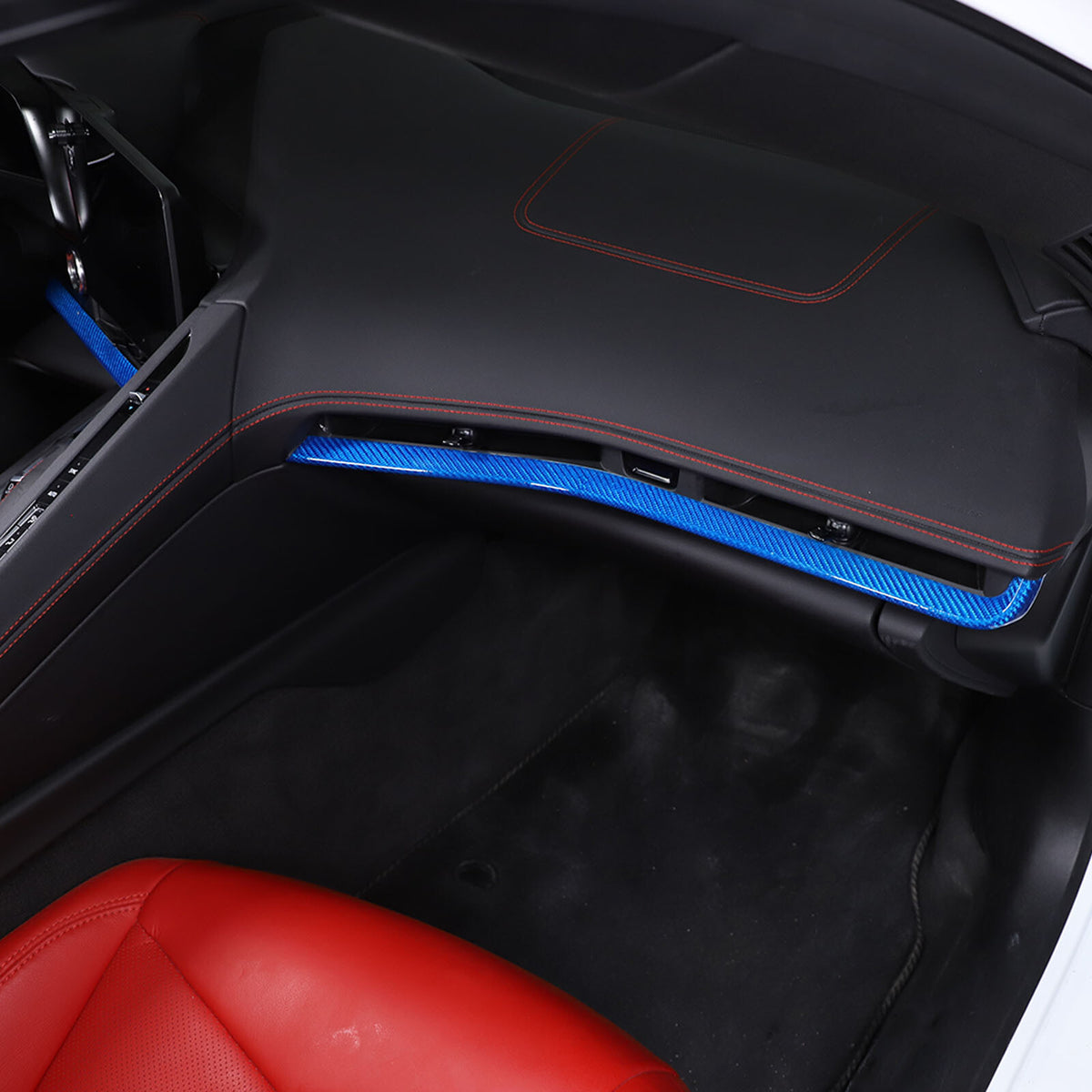 Blue Real Carbon Fiber Full Interior Set Decor Trim Kit for Corvette C8 20-25 - Variants 6-10 70