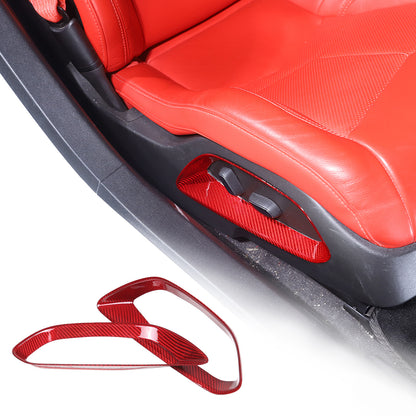 Red Real Carbon Fiber Full Interior Set Decor Trim Kit for Corvette C8 20-25 - Styles 46-50 30