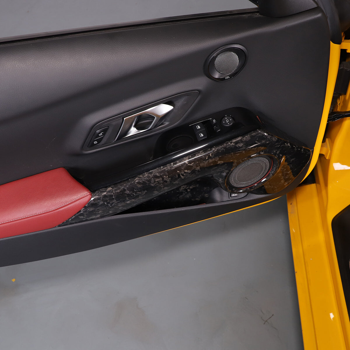 Forged Carbon Fiber Car Door Horn Speaker Panel Cover Trim For Supra A90 2019-24 7