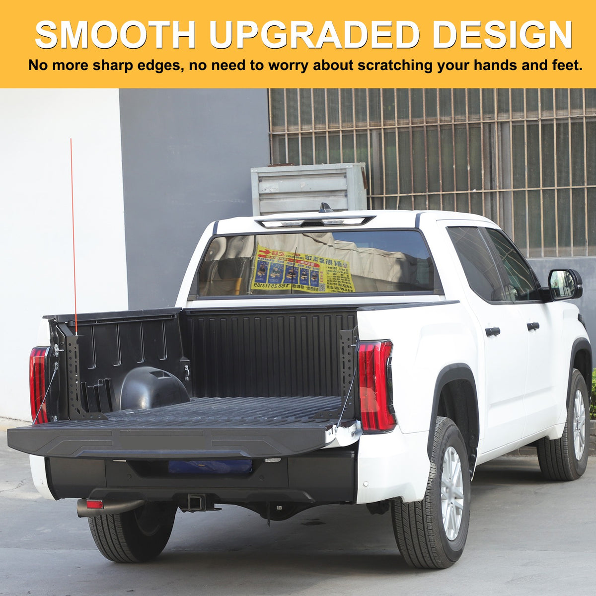 Black Steel L-Shaped Truck Bed Reinforcement Bracket For Toyota Tundra 2022+ 6