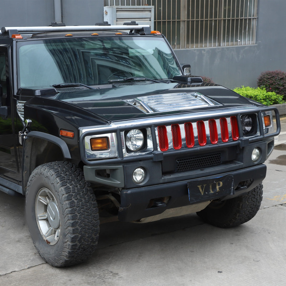 Sport Red ABS Front Grille Anti-Insect Bug Screen Trim For Hummer H2 2003-2009 20