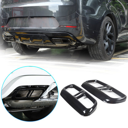 Black Steel Exhaust Pipe Tail Throat Cover Trim For LR Range Rover Sport 23+ US 2