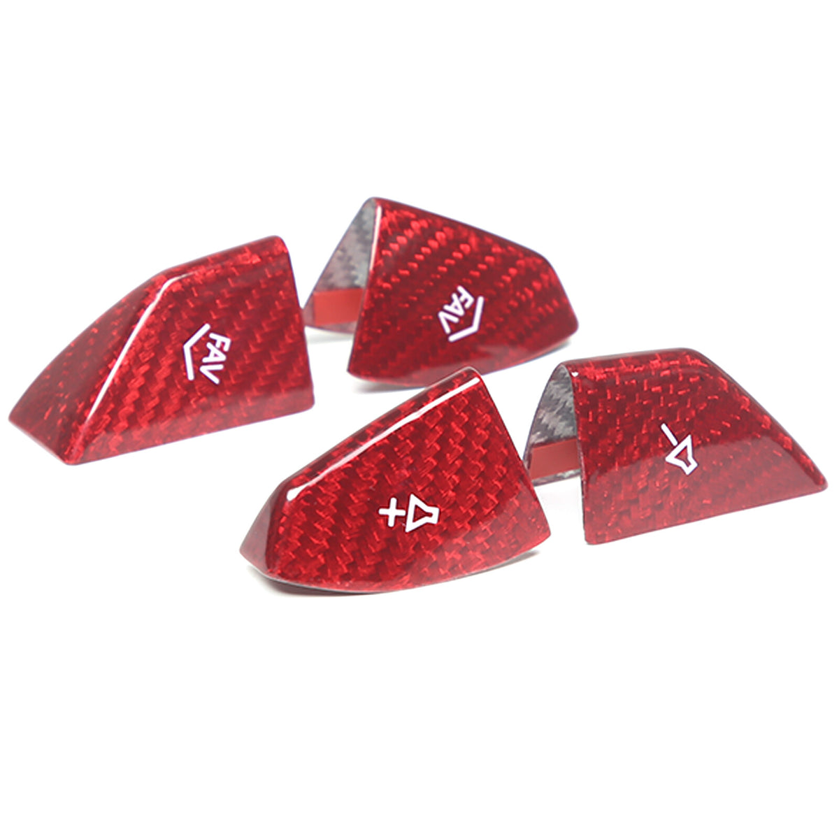 Red Real Carbon Fiber Interior Center Full Trim Set Kit For Corvette C7 2014-19 - Variants 1-5 35