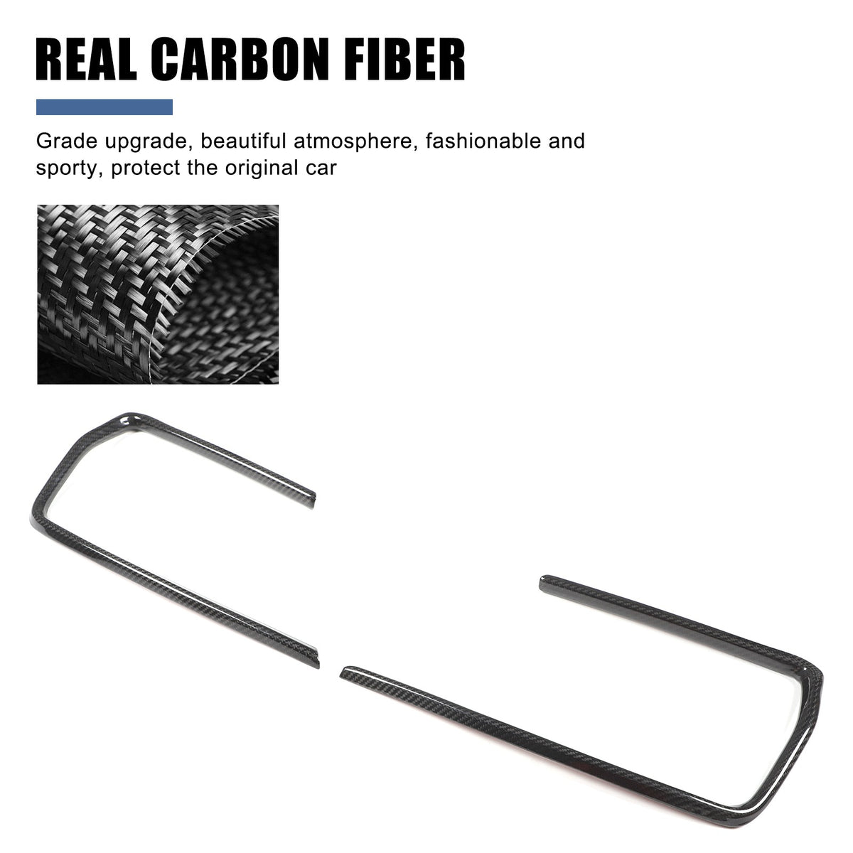 Real Dry Carbon Fiber Rear Tailpipe Trim Ring Cover For Corvette C8 2020+ 6