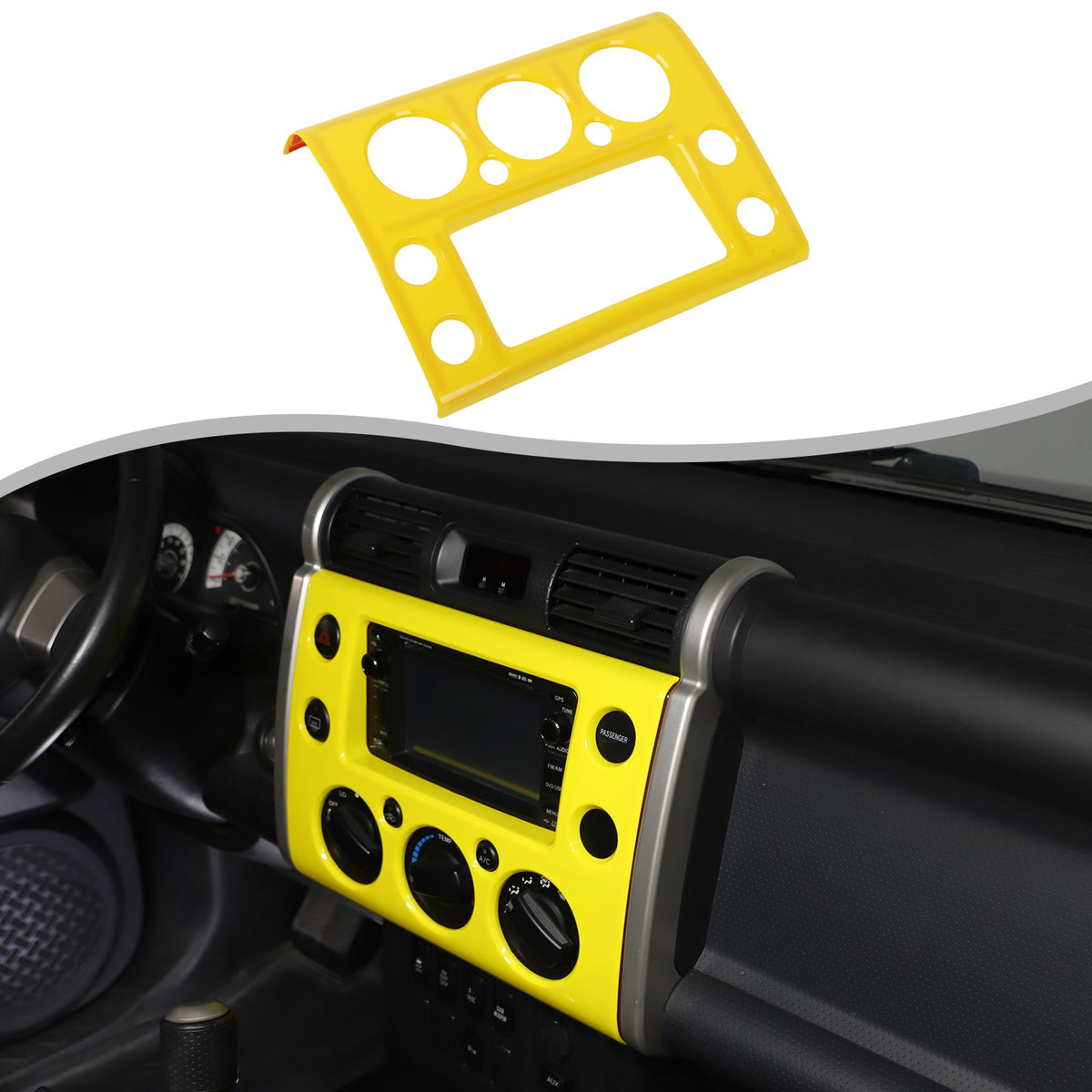 Yellow ABS Interior Center Console Trim Cover for Toyota FJ Cruiser 2007-2021 31