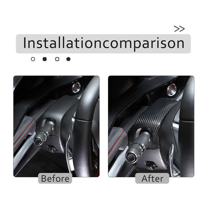 Dry Real Carbon fiber Steering Wheel Base Cover Set For Corvette C8 Z06 2020-26 5