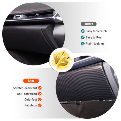 ABS Carbon Fiber Co-pilot Storage Glove Box Cover Trim For C8 Corvette 2020-2026 14