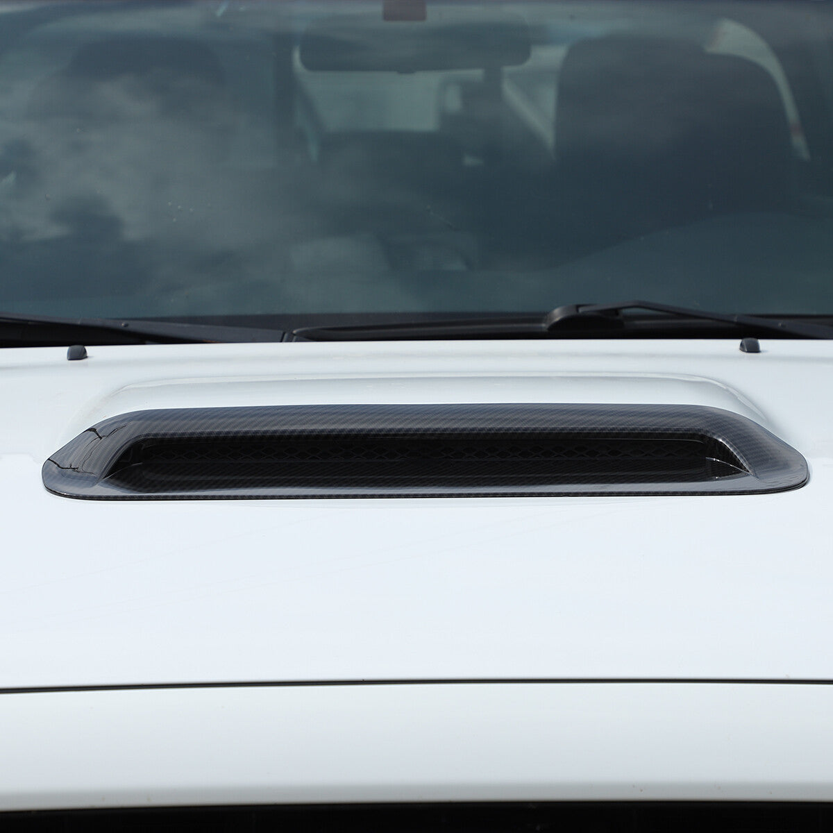 Carbon fiber engine hood air outlet vent cover trim for Toyota Tacoma 13-15 5