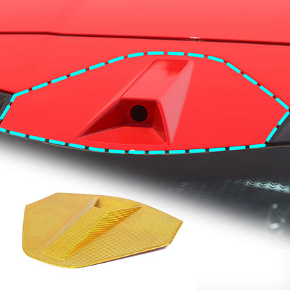 Yellow Carbon Fiber Car Roof Rearview Camera Cover Trim for Corvette C8 2020-26 1