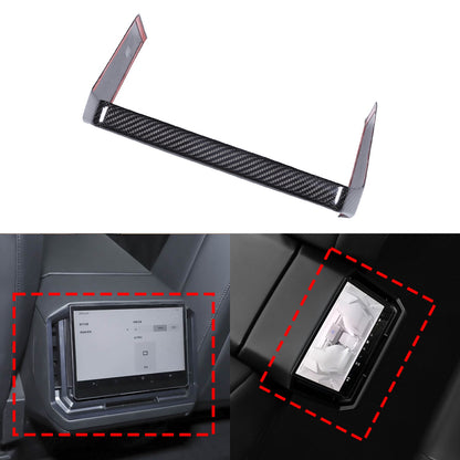 Real Carbon Fiber Rear Display Screen Trim Cover For Tesla Cybertruck 2024+ 12