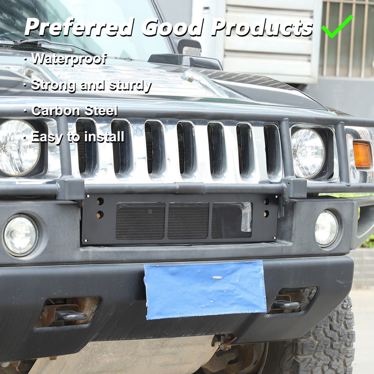 Replacement Carbon Steel Front Lower Grille Bug Screen For Hummer H2 2003-09 US 5