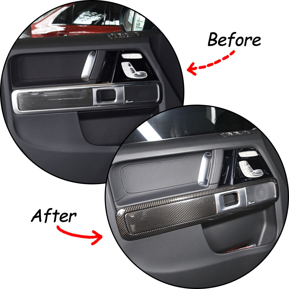 For 19-2021 Mercedes Benz G Class ABS Carbon Fiber Door Handle Frame Trim Cover 7