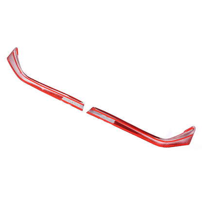Red Real Carbon Fiber Front Bumper Side Grill Trim For Toyota Supra A90 19+ 12