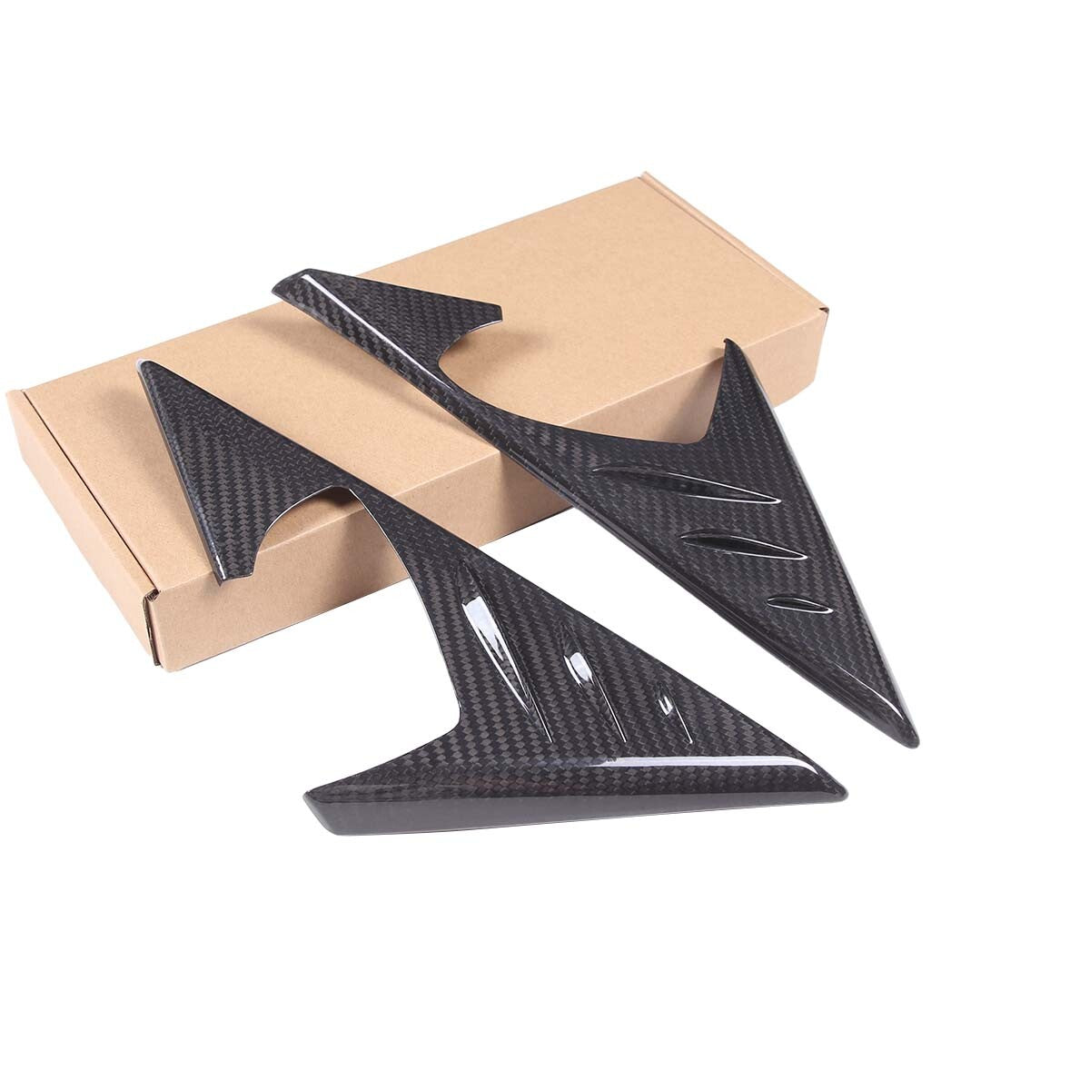 Dry Carbon Fiber Door Triangle A Pillar Cover Trim For Maserati Ghibli 2014-24 6