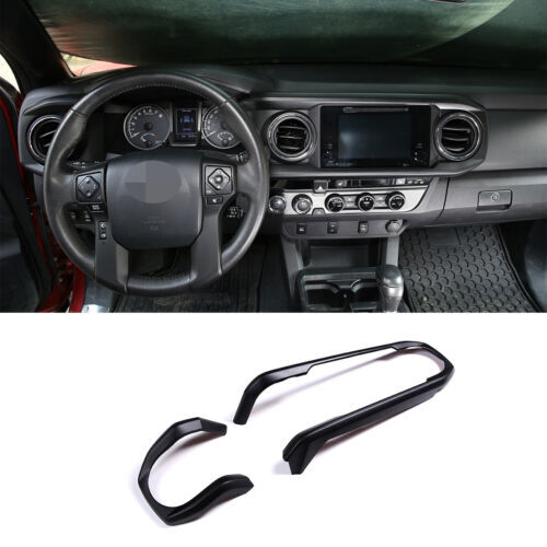 Matte Black Interior Dashboard Door Handle Trim Set For Toyota Tacoma 2016-23 4