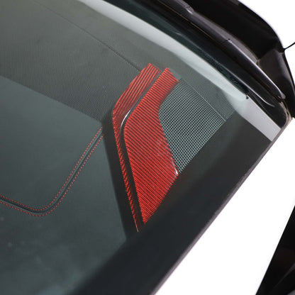 Red Soft Carbon Fiber Interior Decor Trim Kit Cover Set For Corvette C8 20-25 192