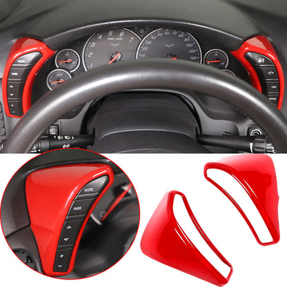 Red ABS Dashboard Interior Air Outlet Trim Set Kit For Corvette C6 2005-13 US 2