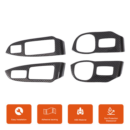 ABS Carbon Fiber Window Lift Switch Button Trim Frame For Honda Pilot 2003-2008 18