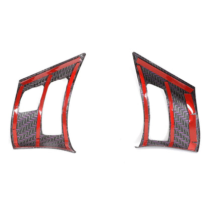 Real Carbon Fiber Steering Wheel Button Cover Trim For Corvette C6 2005-2013 16