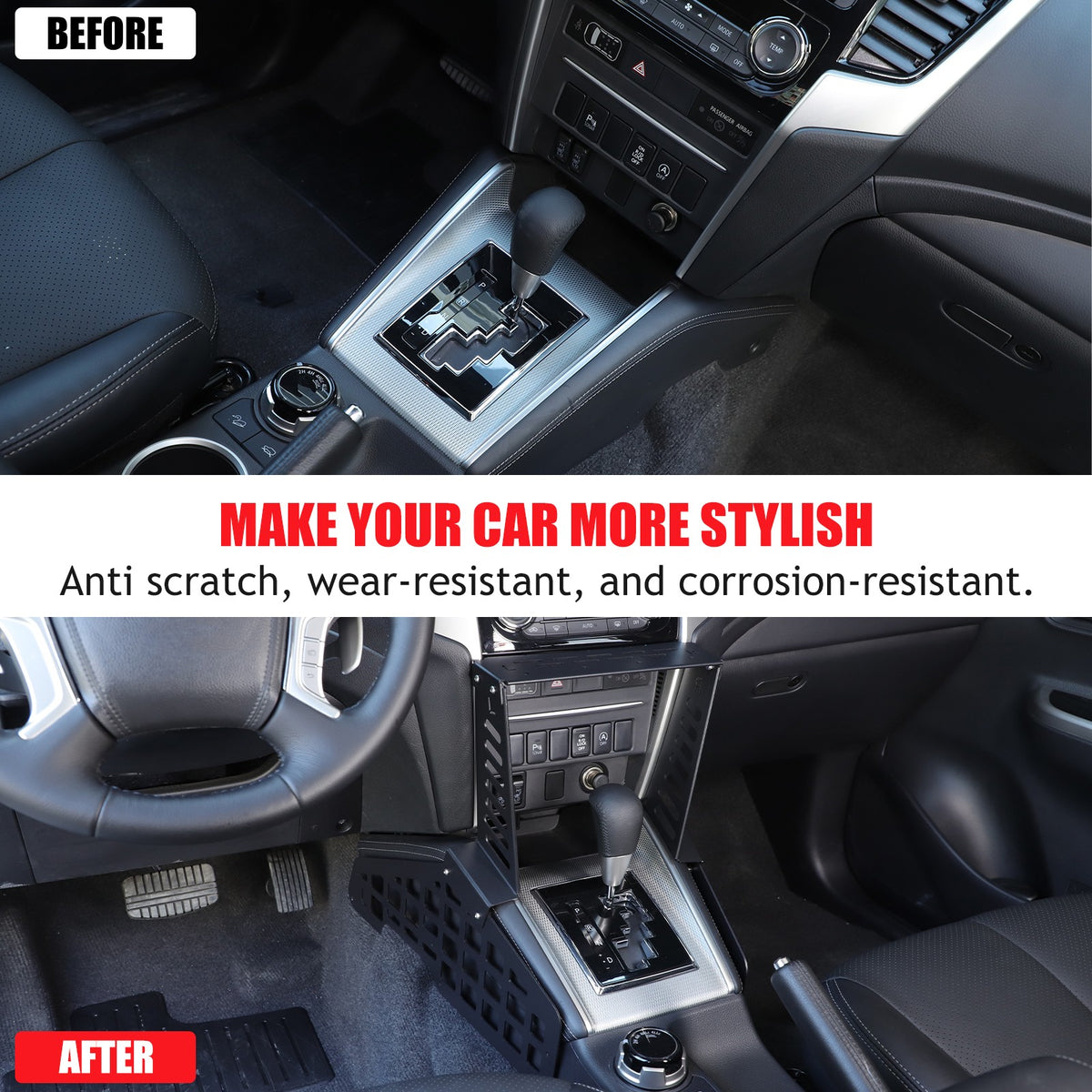 Center Console Molle Panel Digital Device Mount For Mitsubishi L200 Triton 19-23 5
