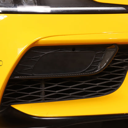 Carbon Fiber Style Front Bumper Side Grill Trim Cover Strip For GR Supra A90 19+ 5