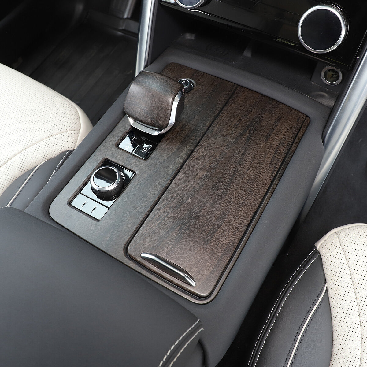 Oak Grain Center Console Gear Shift Panel Trim For Land Rover Discovery 5 21-24 8