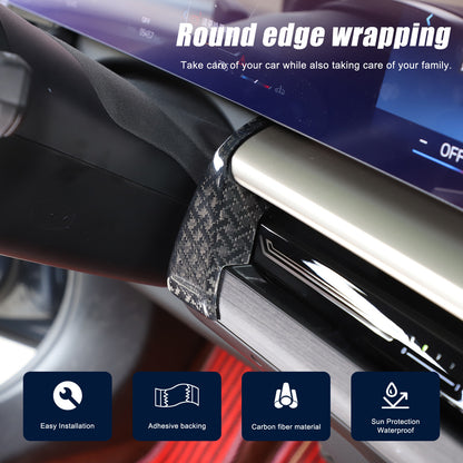 X Real Carbon Fiber Dashboard Console Side Trim For BMW 5 Series G60 2024+ 8